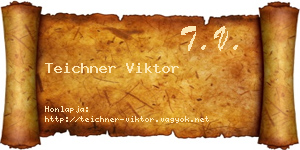 Teichner Viktor névjegykártya